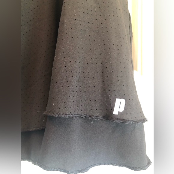 Prince black two layer tennis skirt, XL - Picture 3 of 12